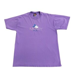 Vintage Disney‎ Unlimited Shirt Large Purple Mickey Mouse Single Stitch 90s USA
